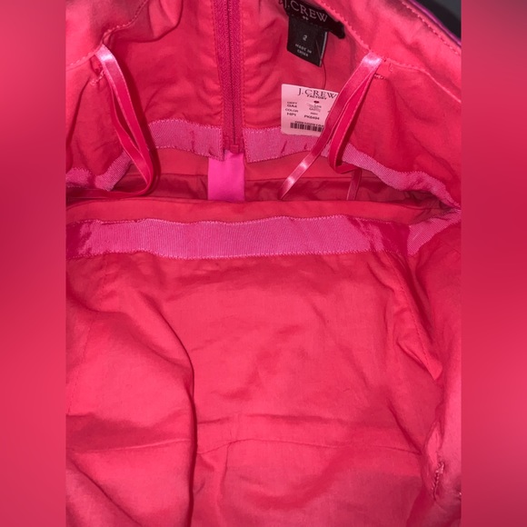 🍭💖 NWT J.Crew Cocktail Flamenca Barbie Ruffle Pink Cocktail Dress Size 2 - Picture 6 of 12